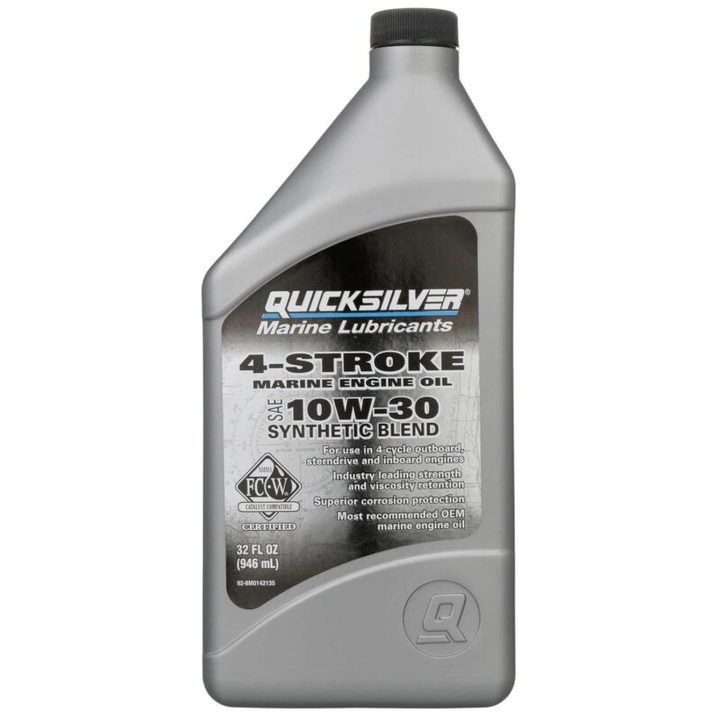 MERCURY MARINE10W30 Synthetic Blend 4Stroke Outboard Oil, Quart